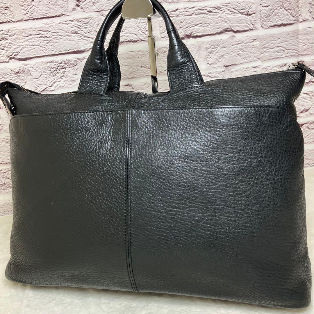 美品✨ポーター ウィズ オールレザー シボ革 A4 ビジネスバッグ ブラック