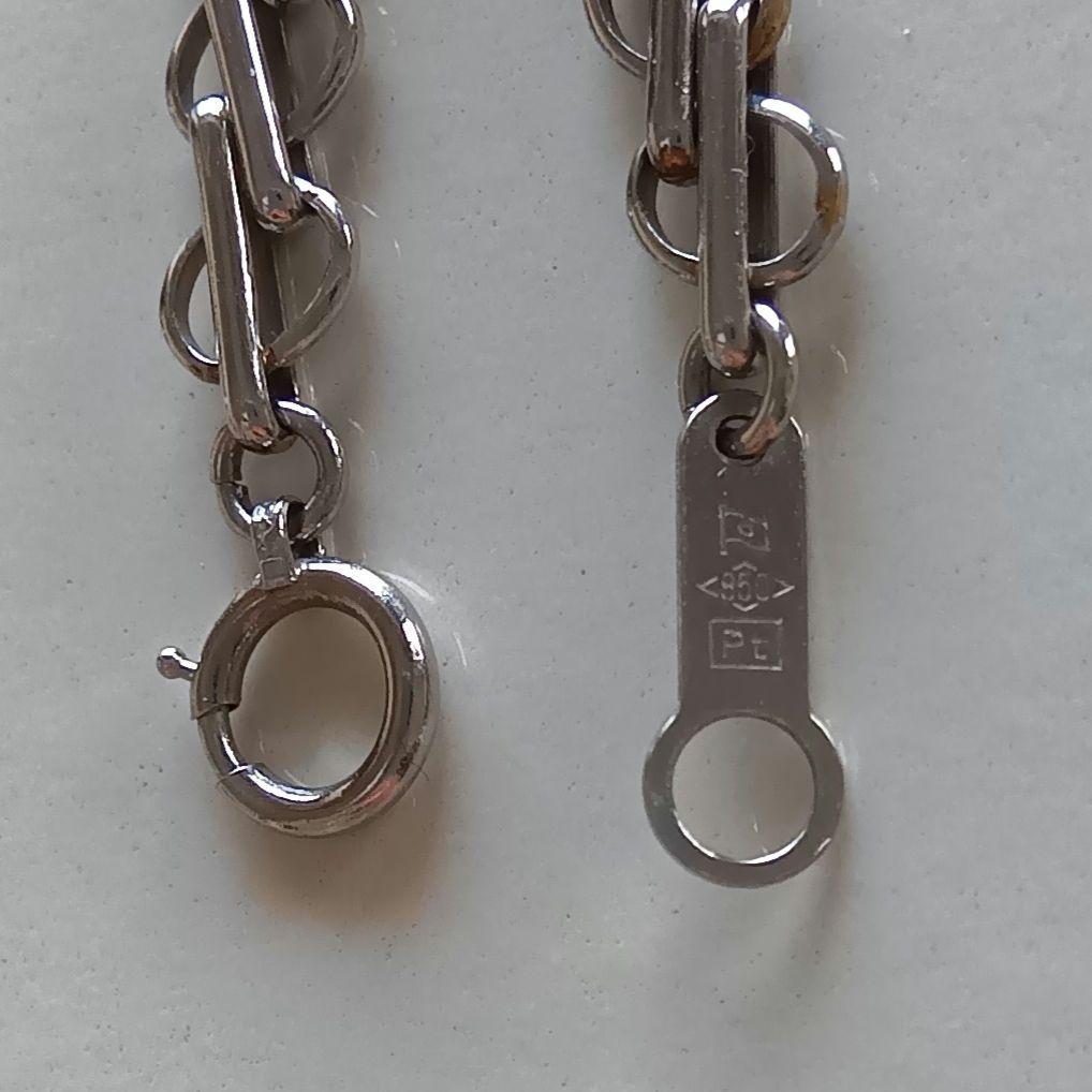 【造幣局刻印有】Pt850 デザインネックレス 約17.9g 約42.6cm