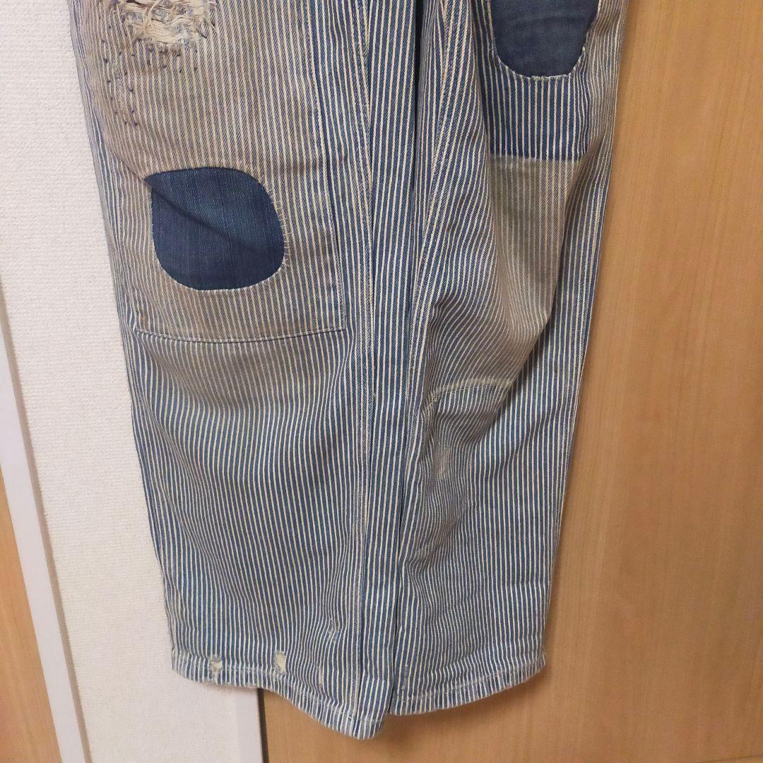 DENIM & SUPPLY ラルフローレン ヒッコリー オーバーオール M