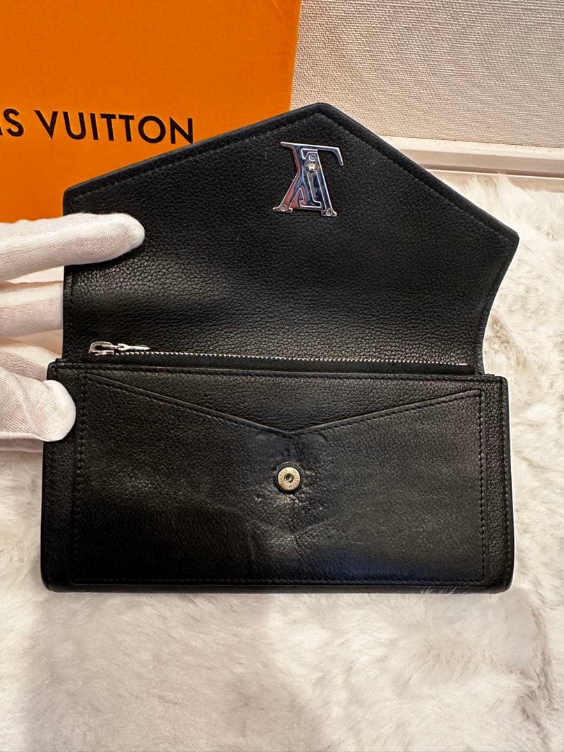 極美品 ルイヴィトン ロックミー サラ 長財布 黒 正規品
