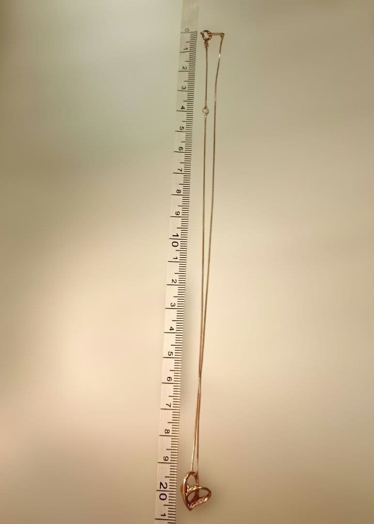 ハート型ペンダントネックレス　ダイヤモンド