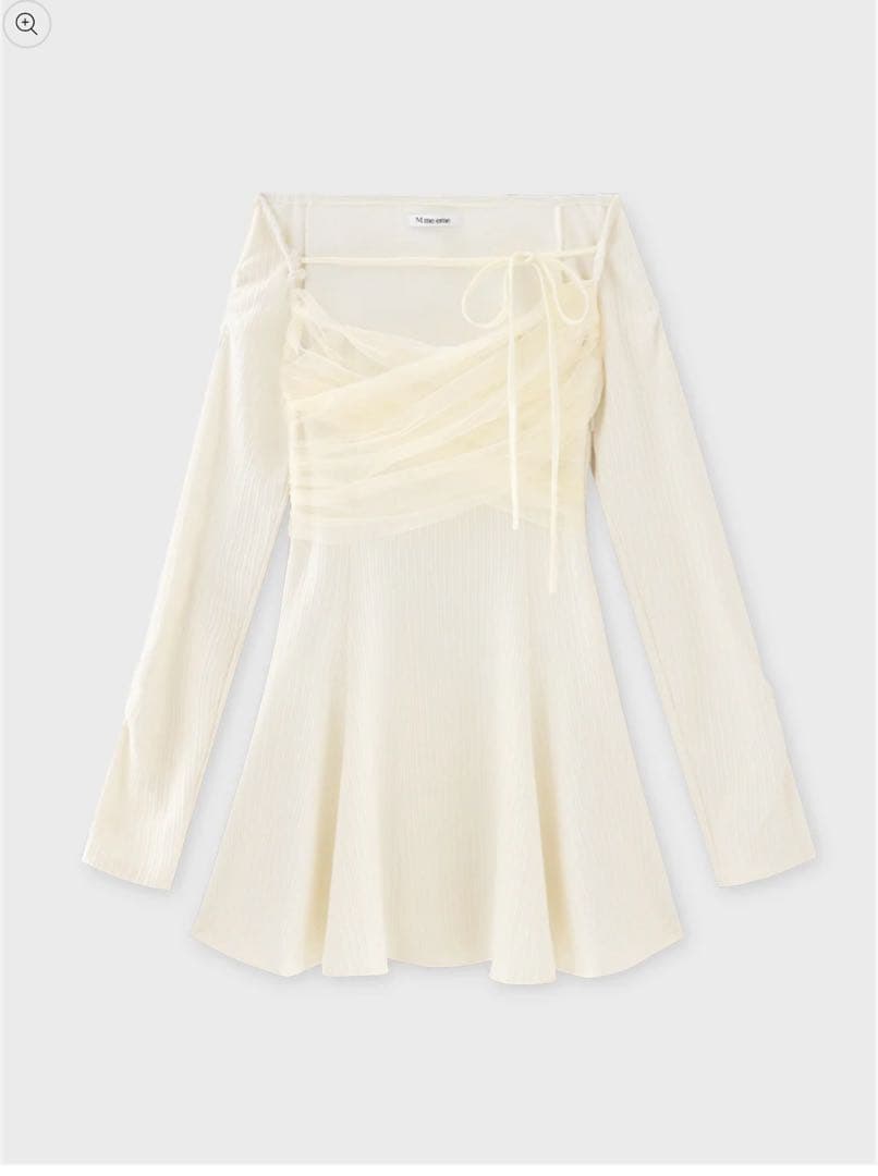 Cross tulle flare mini onepiece エムミーエメ