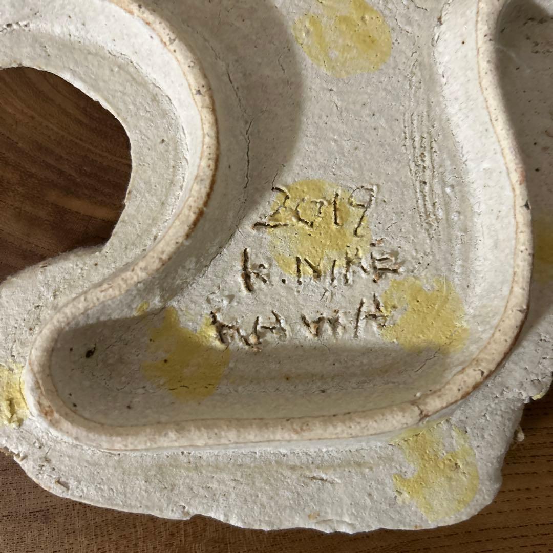 前川幸市　鳥の陶板　貴重　美品