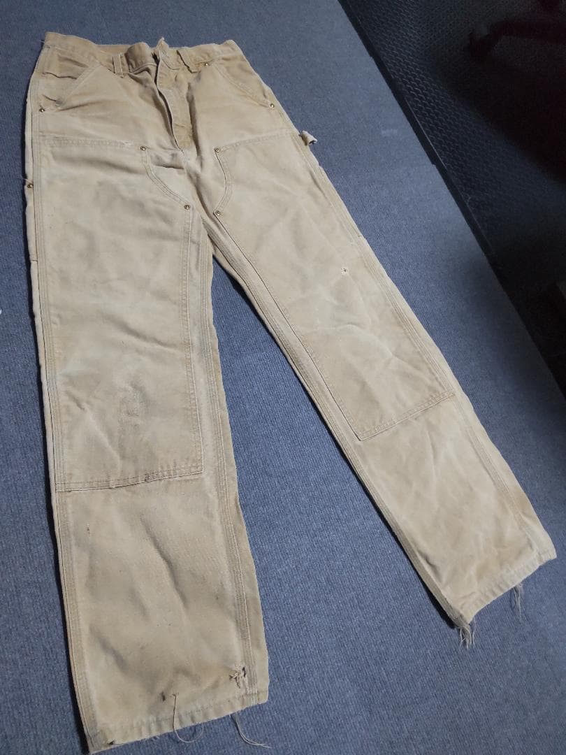 W31×Ⅼ34 Carhartt ダブルニー ベージュ