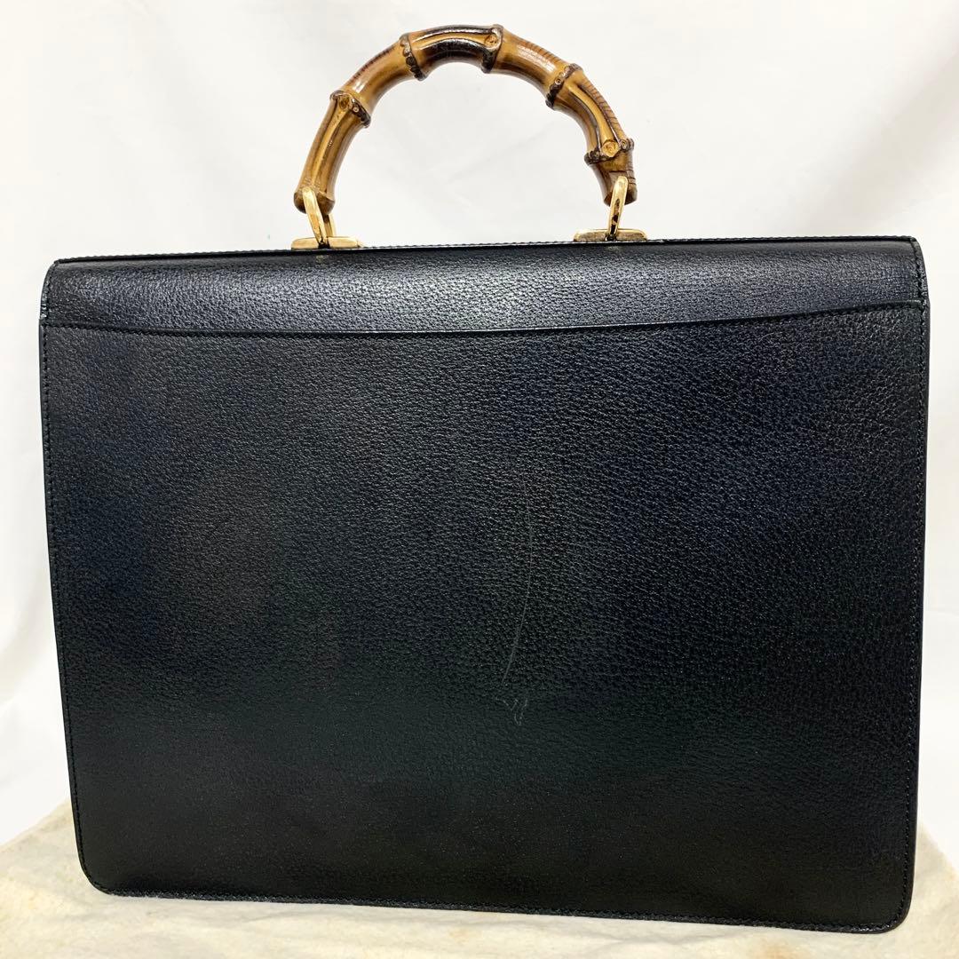 【バンブー】オールドグッチ　OLD GUCCI　ビジネスバッグ　ブリーフケース