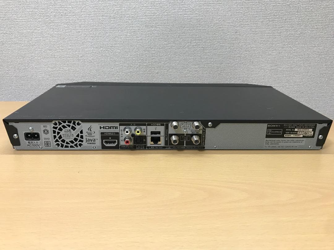 ソニー ブルーレイレコーダー 「BDZ-EW510」 動作品