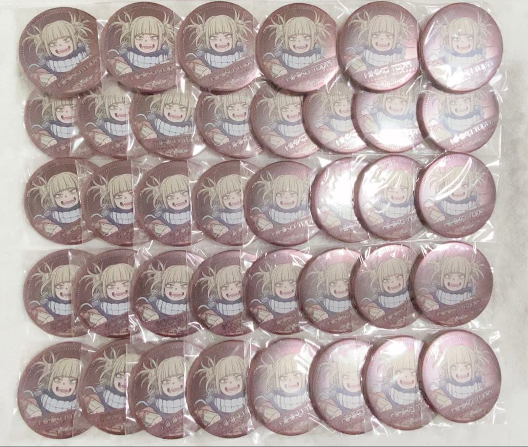 ヒロアカ 敵 ヴィラン強襲！ デコレーション 缶バッジ トガヒミコ 38点