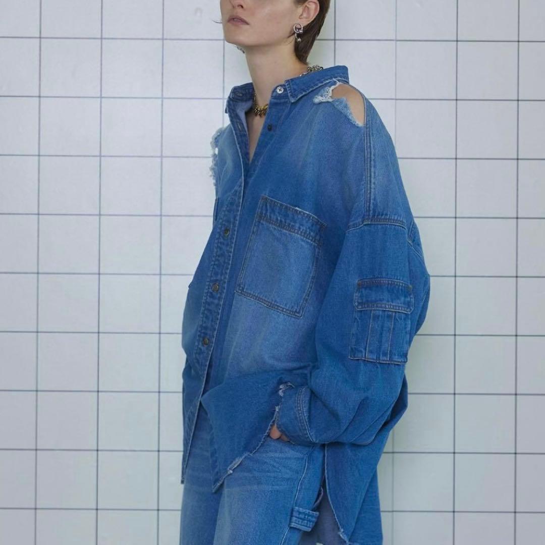 MAISON SPECIAL デニムオーバーサイズシャツ