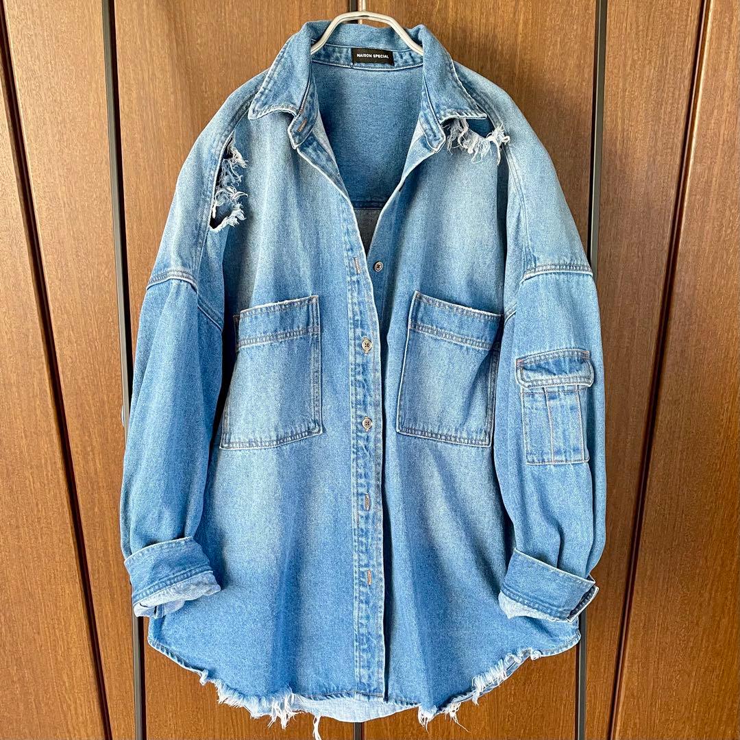MAISON SPECIAL デニムオーバーサイズシャツ