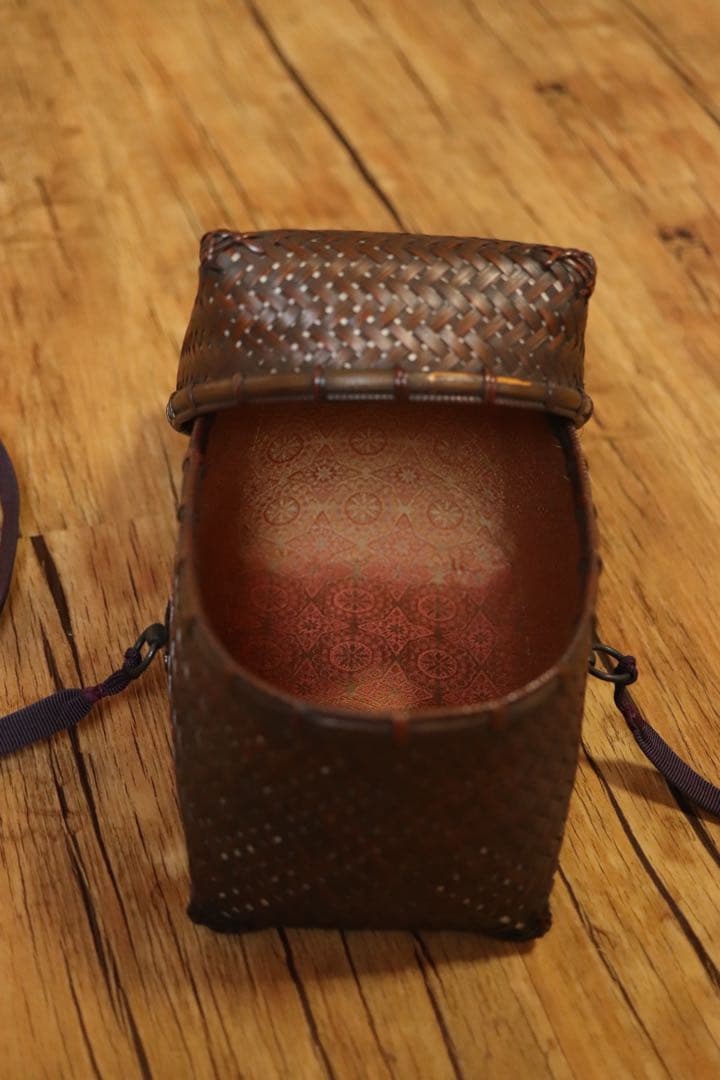 蓋付かご(小さめの　茶籠) 誠山