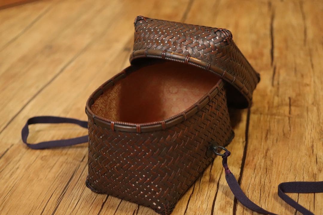 蓋付かご(小さめの　茶籠) 誠山