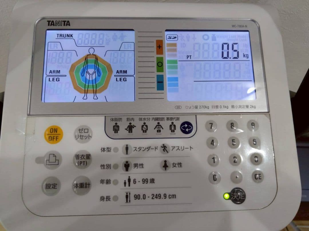 TANITA製マルチ周波数体組成計(MC-780A-N　ホワイト)＋対応コピー機