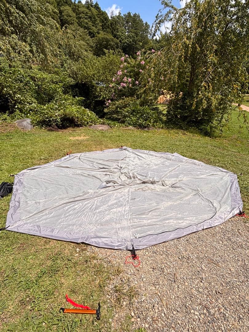 DOD(ディーオーディー) ワンポールテントL 8人用 ブラック　フルセット