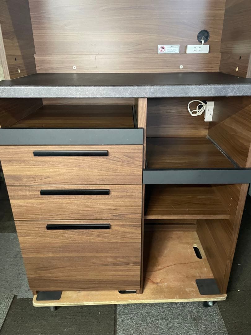 2021年製 パモウナ 食器棚 レンジ台 90cm