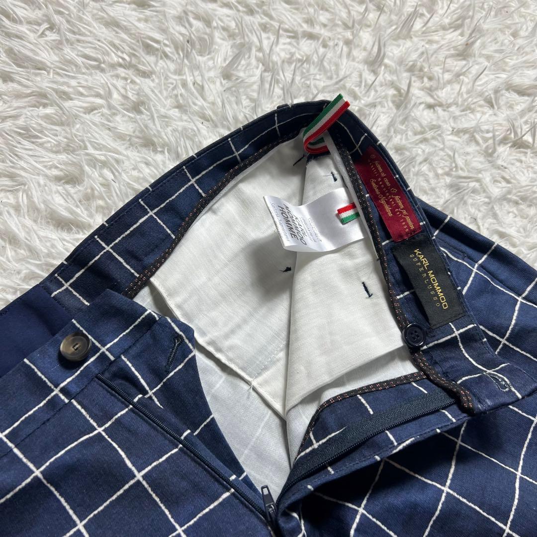 KARL MOMMOO カールモンモー　イタリア高級スーツ　セットアップ　裏地赤