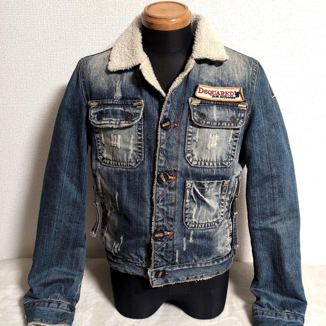 ds9 DSQUARED2 ボア × デニムジャケット メンズM