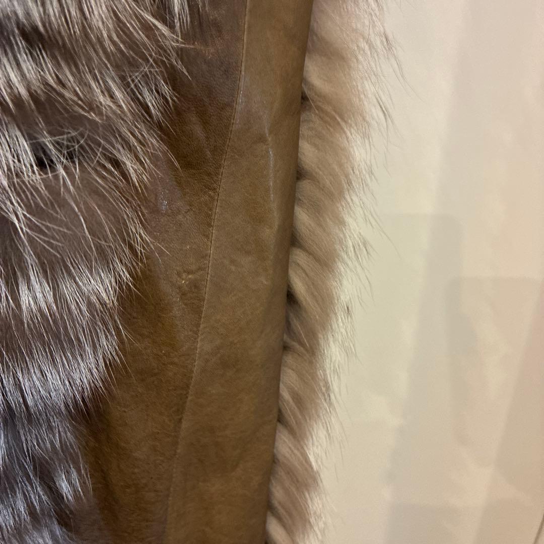 シルバーフォックスロングジレ　フード付き