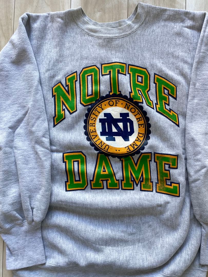 美品 90s リバースウィーブ ノートルダム大学 カレッジロゴ レアロゴ