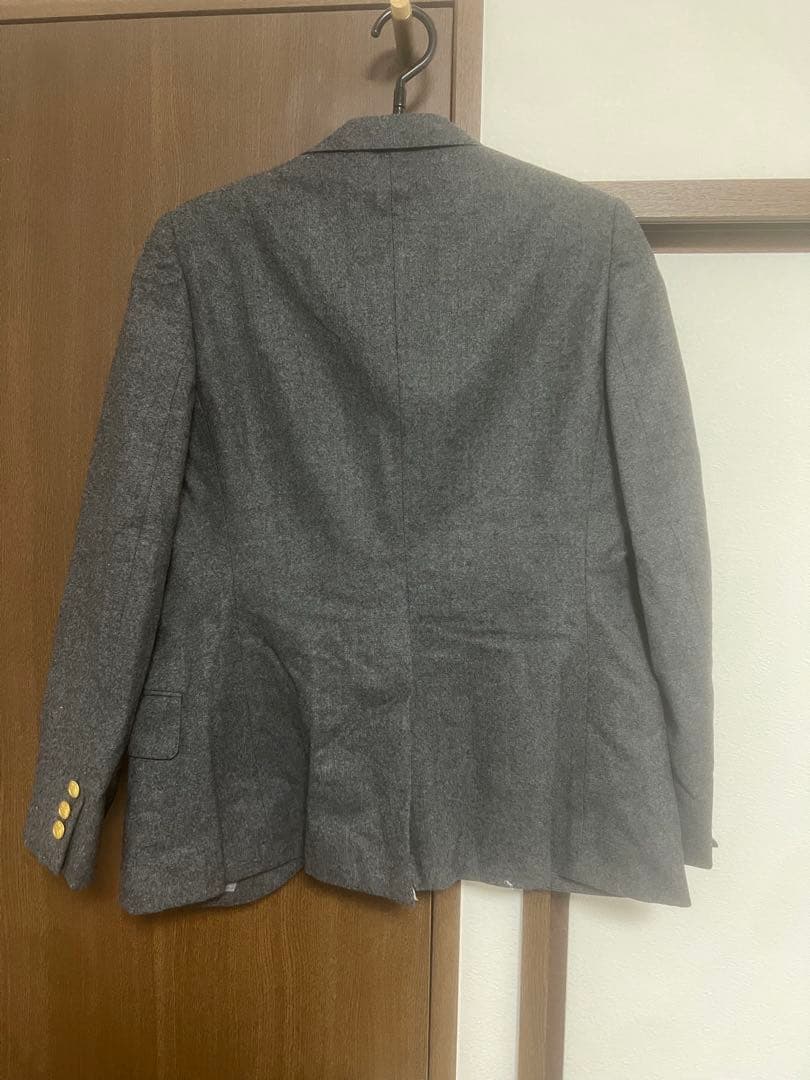 Burberryウール製グレーシングルブレストジャケット　スカートセット