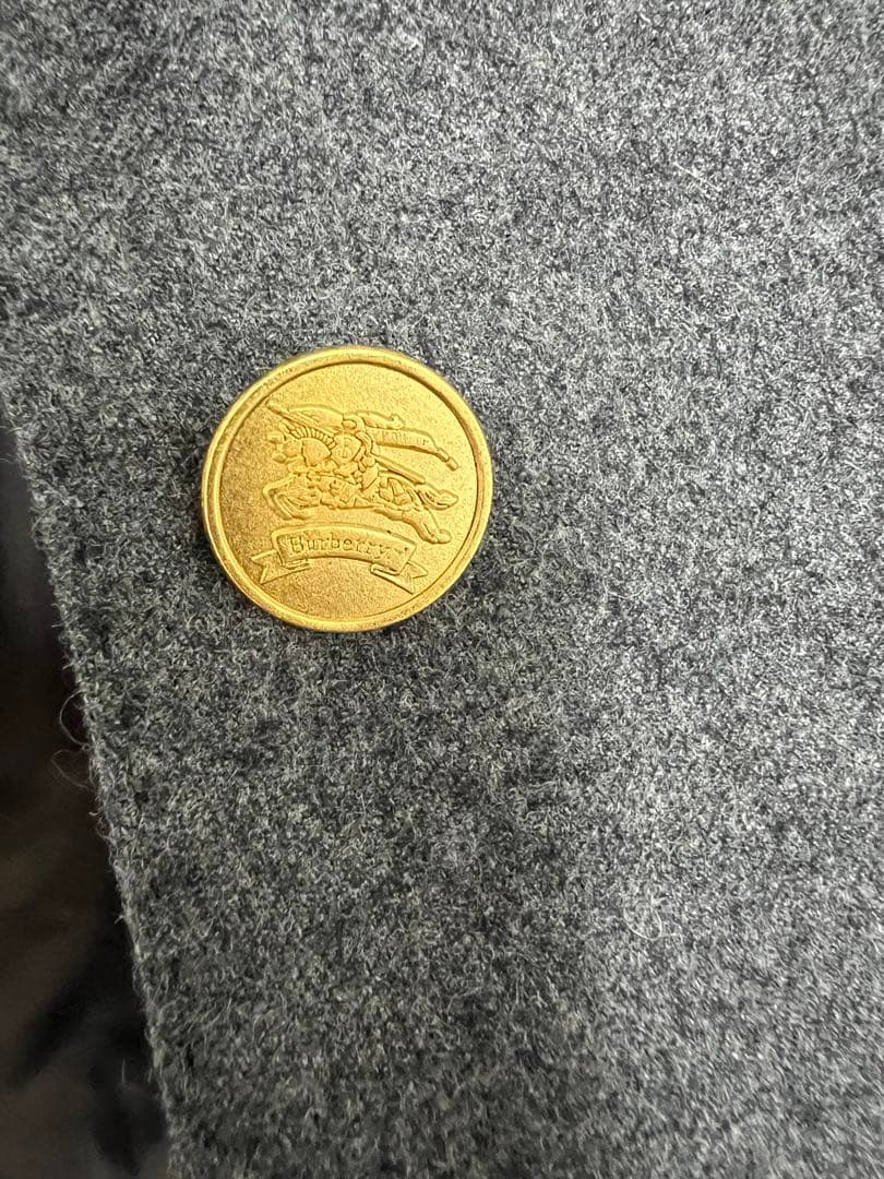 Burberryウール製グレーシングルブレストジャケット　スカートセット