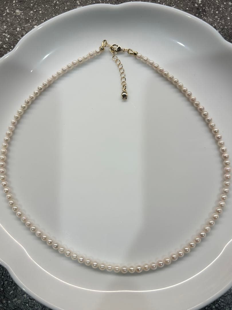 あこや真珠 ベビーパールネックレス ホワイトピンク 4.0〜4.5mm14KGF