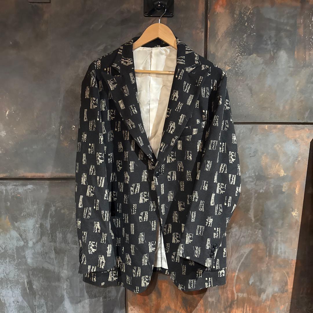 ニードルス　ブラックツイード　テーラードジャケット　総柄　Lサイズ
