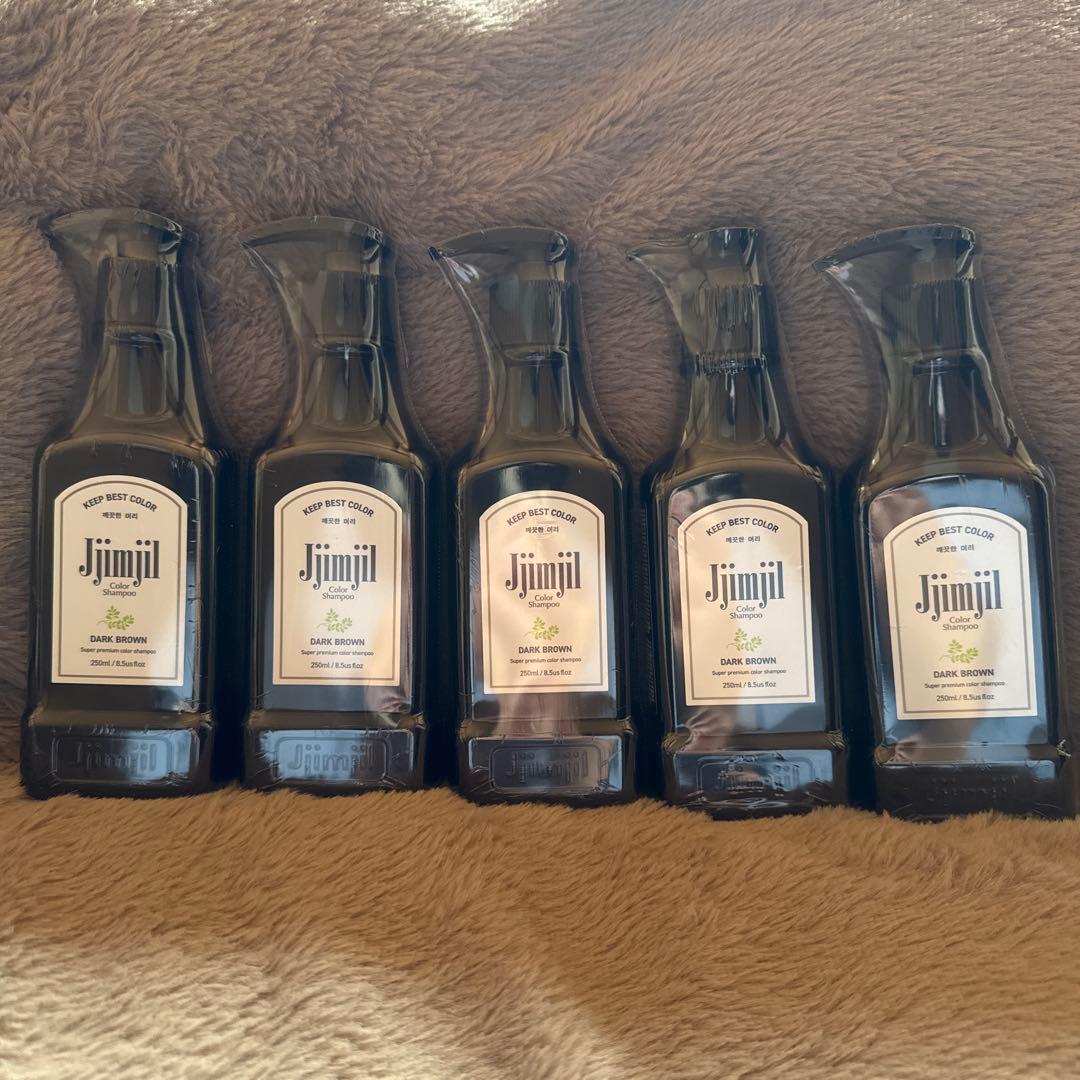 ☆新品未使用☆Jjimjil カラーシャンプー 5本セット　ダークブラウン