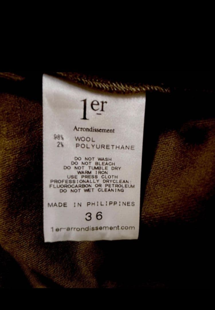 プルミエアロンディスモン サキソニーワンピース カーキブラウン ロング　シャツ