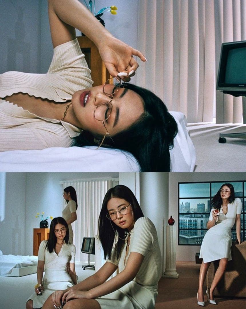 GENTLE MONSTER ジェニコラボ　ゴールドオーバルメガネ　ケース付き