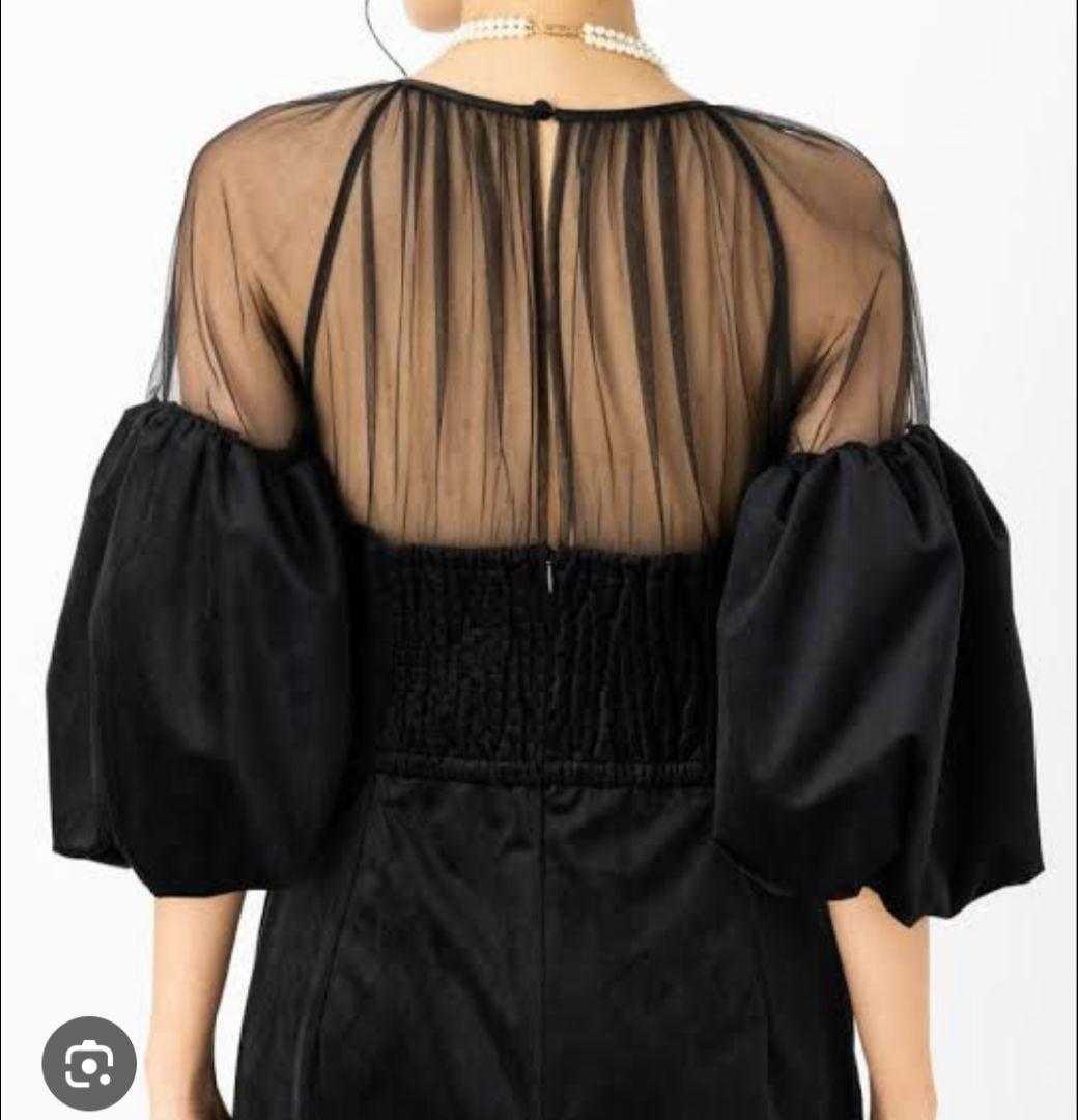 スーツ・フォーマル・ドレス SOUFFLE SLEEVE VELOUR DRESS