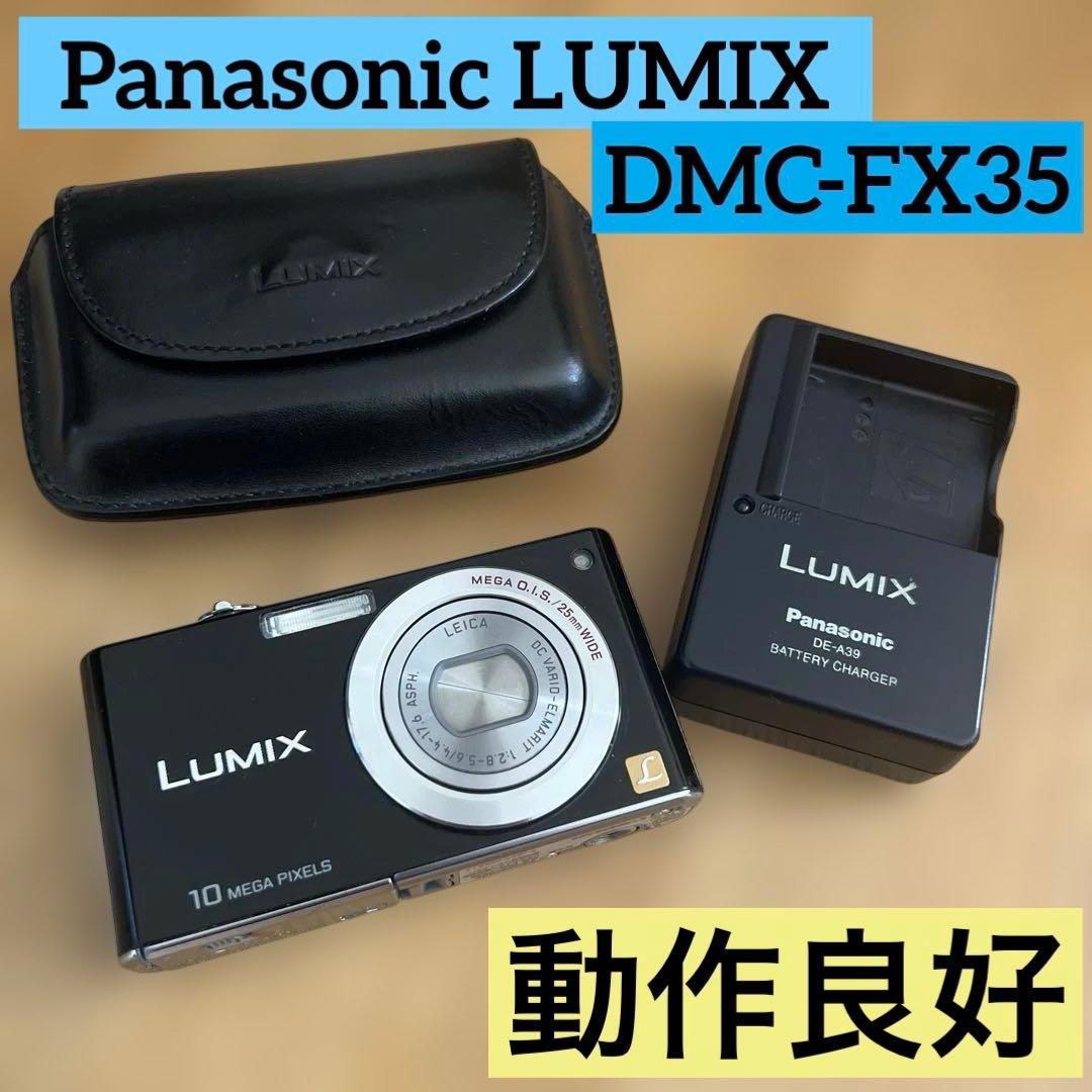 Panasonic LUMIX DMC-FX35デジカメ 黒 ケース 充電器付き