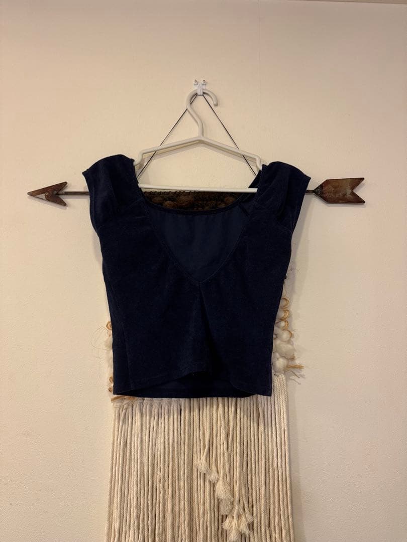 draw drawers レオタードパイルTシャツ ネイビー