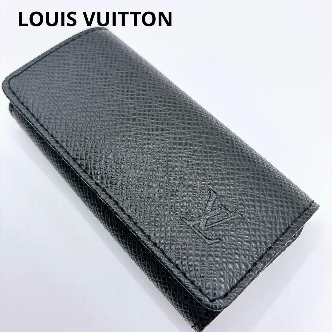 【美品】LOUIS VUITTON ルイヴィトン タイガ キーケース 4連 黒