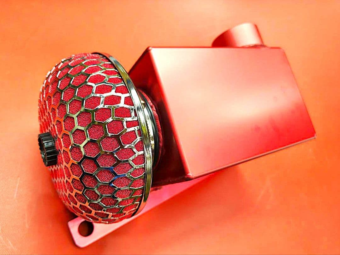 ジムニーJB23(4型～10型)用 アルミ製エアクリボックス 赤アルマイト仕上