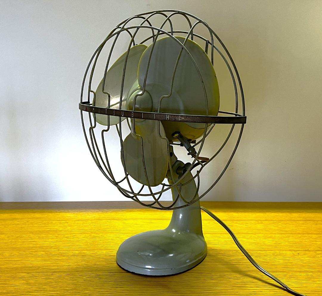 昭和レトロ家電　MITSUBISHI 三菱　卓上扇風機　完動品