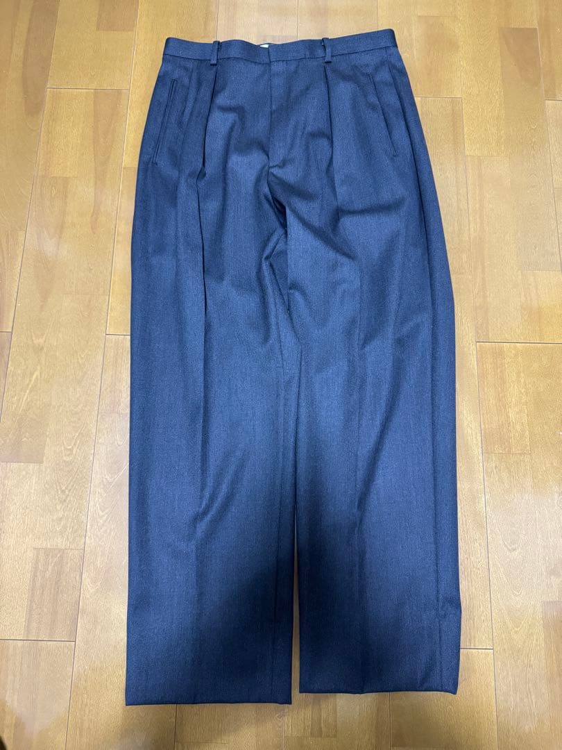 パンツ NEAT Back Satin Gabardine Trousers GRAY