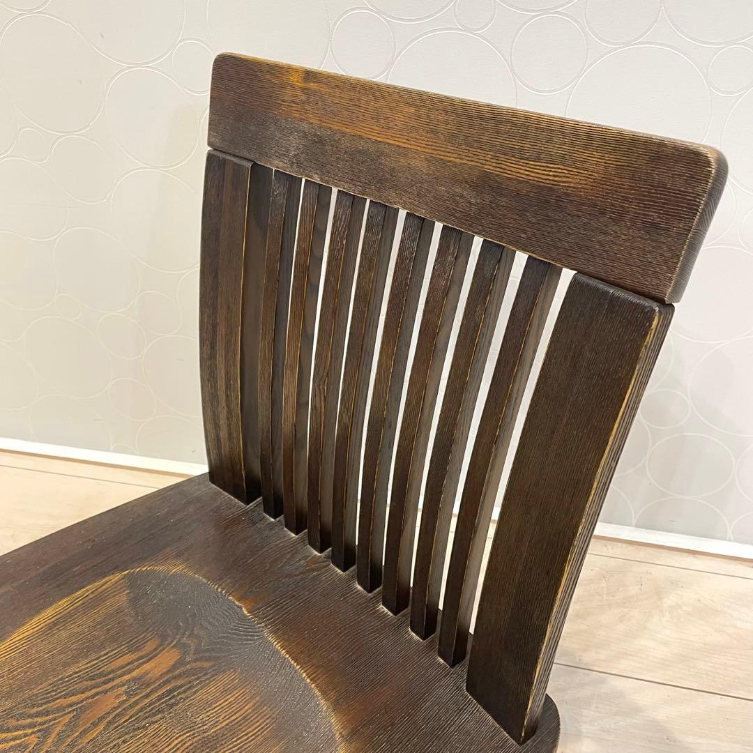 【良品】木下家具 回転式 座椅子 和モダン 2脚セット 天然タモ材 スツール