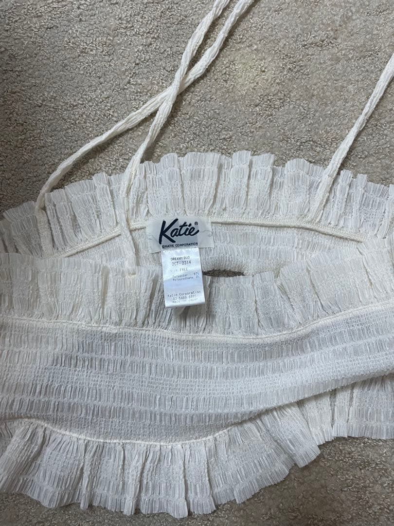 Katie DREAMY DUO キャミソール　オフホワイト　フリーサイズ