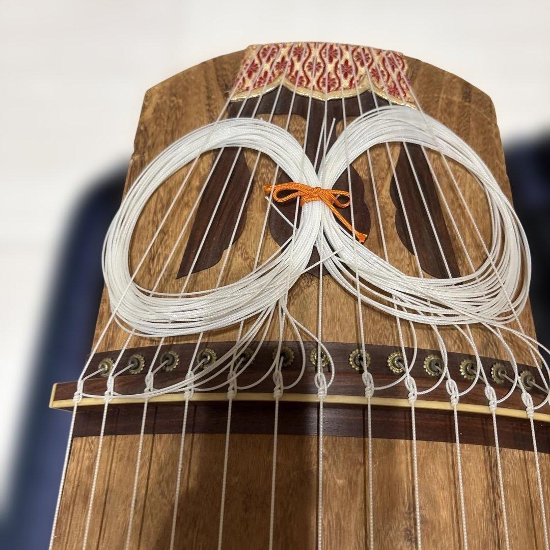 琴 13弦 すだれ彫 ケース付き 和楽器 こと 練習用 美品