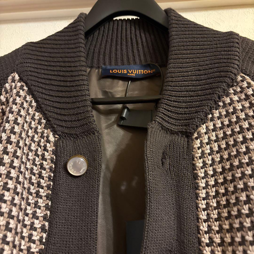 LVメンズ ニット ジャンパー ボタンコットンブレンドブルゾン 新品未使用