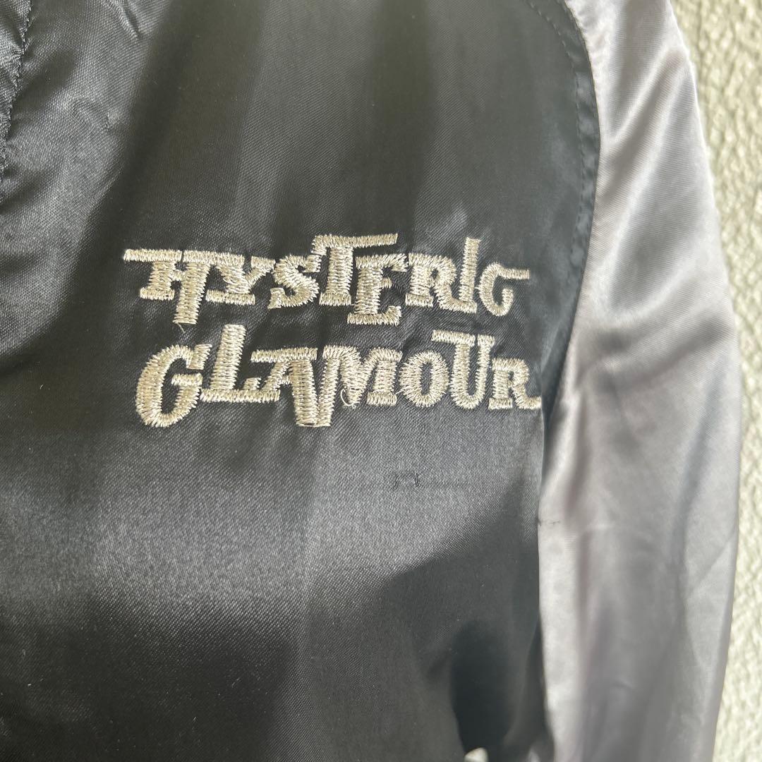 HYSTERIC GLAMOUR スカジャン バイカースタイル サテンジャケット