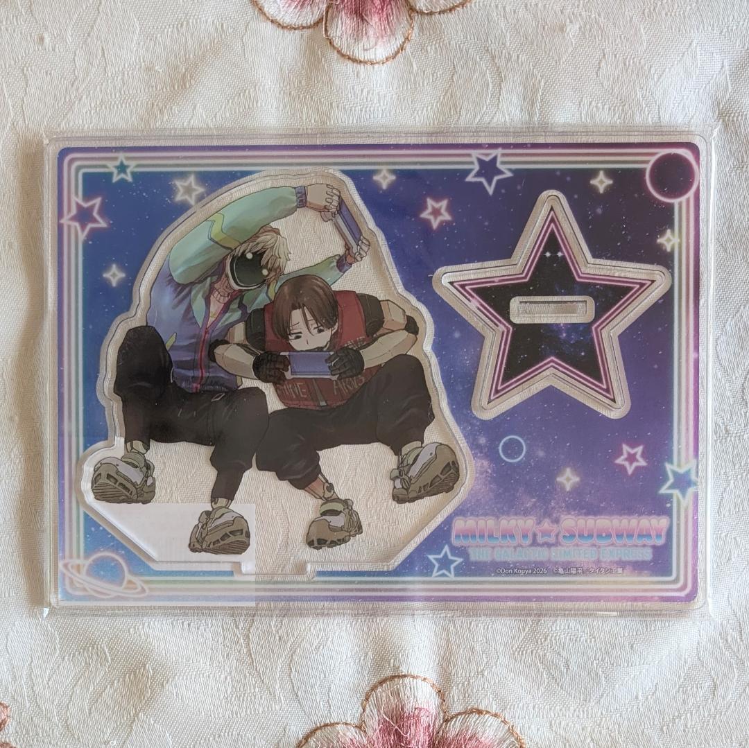 ミルキーサブウェイ1特典 カート&マックス アクスタ 缶バッジ カードステッカー