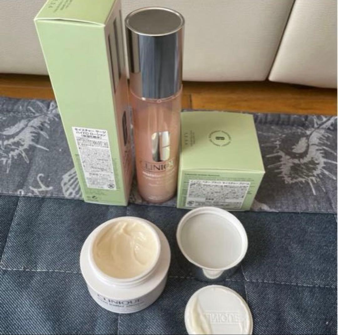 【クリニーク2点】モイスチャーサージハイドロローション　イーブンベタークリーム