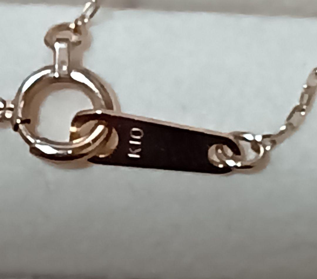 K10ネックレス　K10タンザナイトダイヤネックレス　46cm　トップ取り外し可