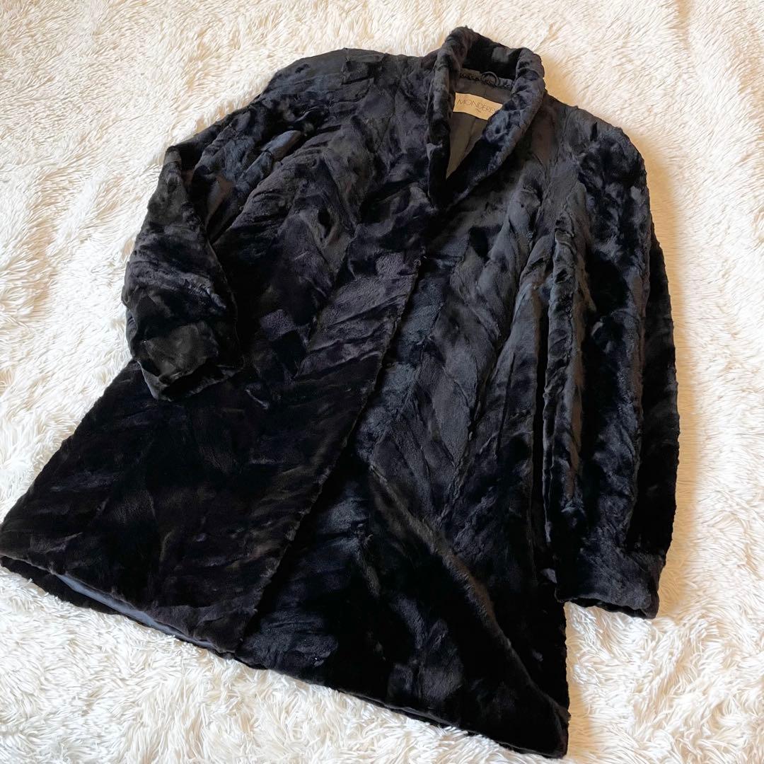 ジャケット・アウター Sheared Mink Long Coat Free Size Brown