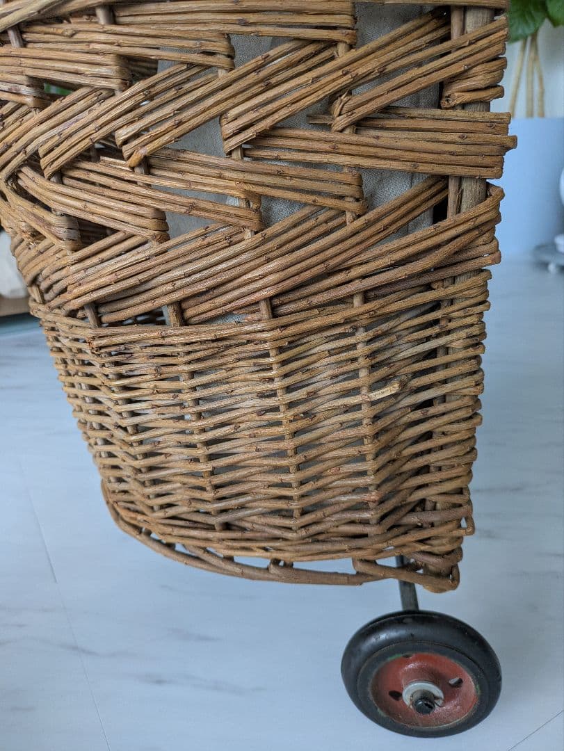 ☆アンティーク風ショッピングカート　バスケットカート/キャリー/かご