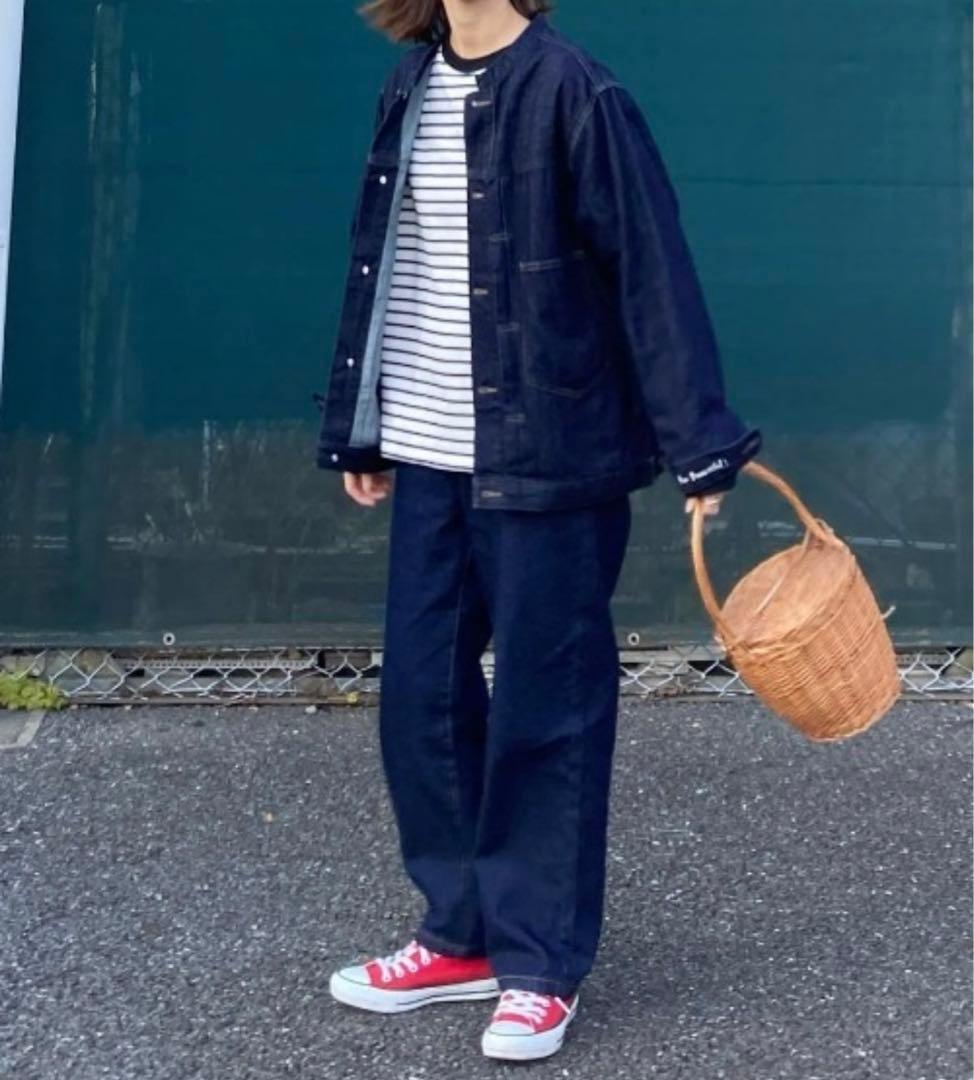 セットアップ LBC ノーカラーGジャン ゆるテーパードデニム M タグ付