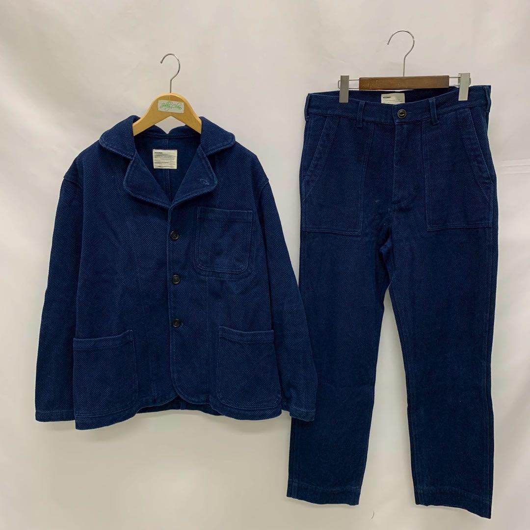 MOLTEMANI セットアップ　刺し子　インディゴ