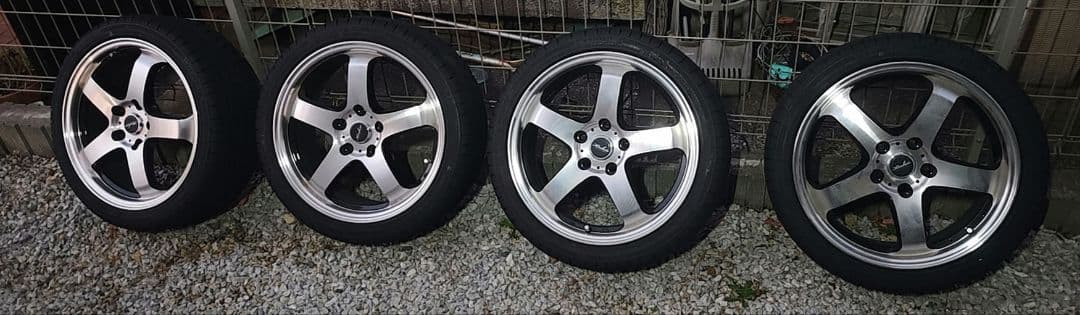 17インチ シルバーアルミホイール 5スポーク