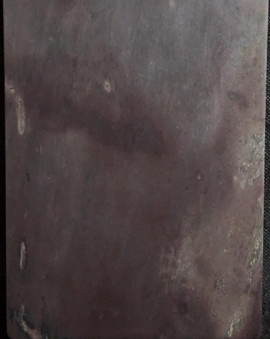 【端渓硯板　胭脂暈・蕉葉白・火捺・翡翠紋など】◆八吋◆上質箱◆旧麻子水巌坑美石